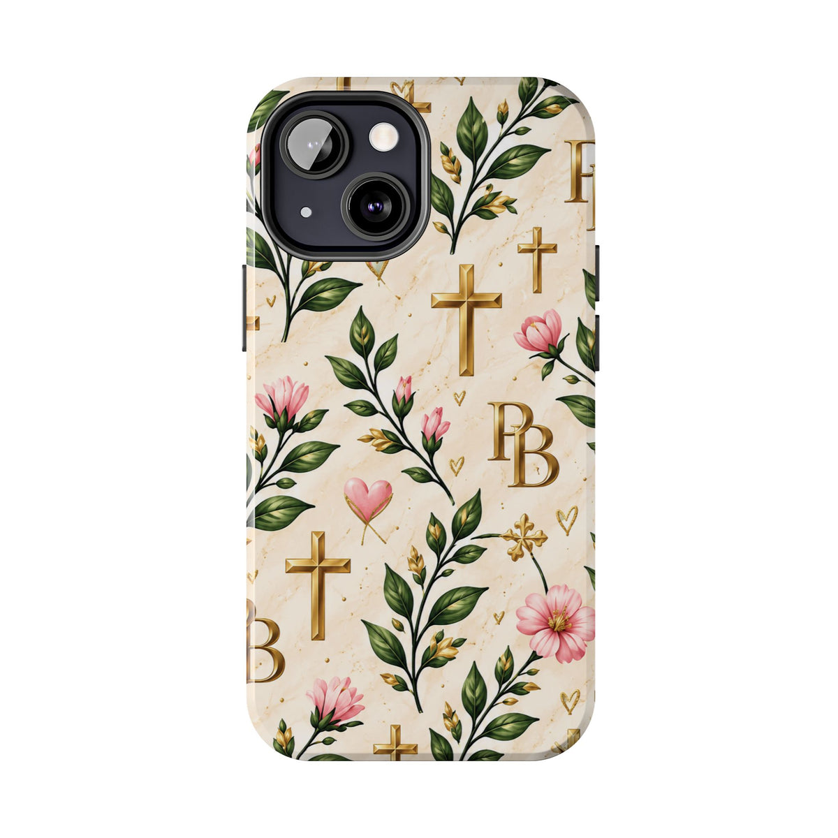 Pray & Bloom Christian Tough Phone Case | Floral Cross Faith Case