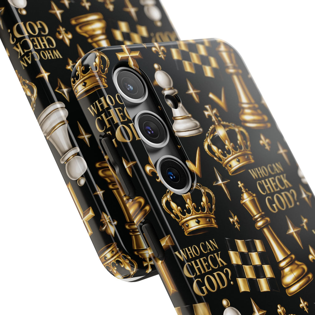 Who Can Check God? Faith Chess Tough Phone Case | Pray & Bloom