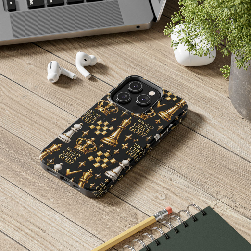 Who Can Check God? Faith Chess Tough Phone Case | Pray & Bloom