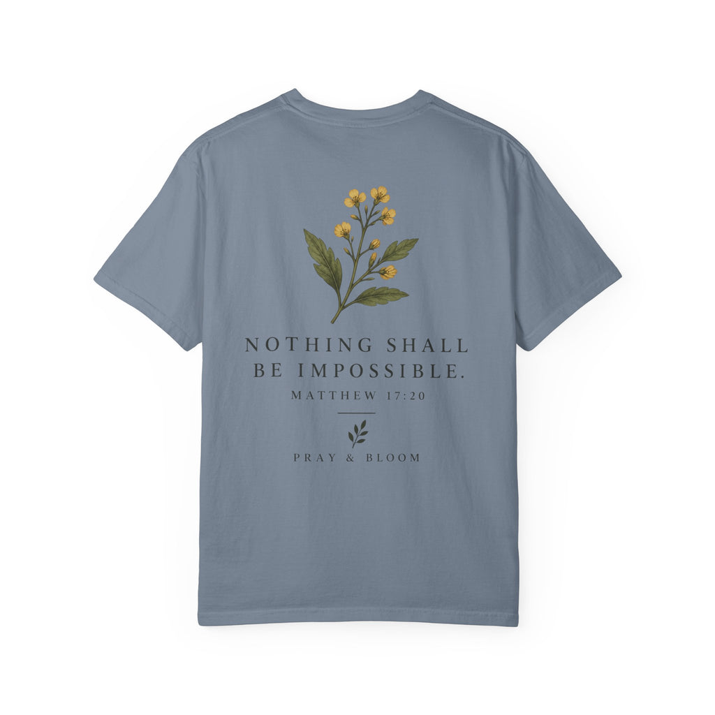 Faith as a Mustard Seed Christian T-Shirt | Matthew 17:20 | Pray & Bloom