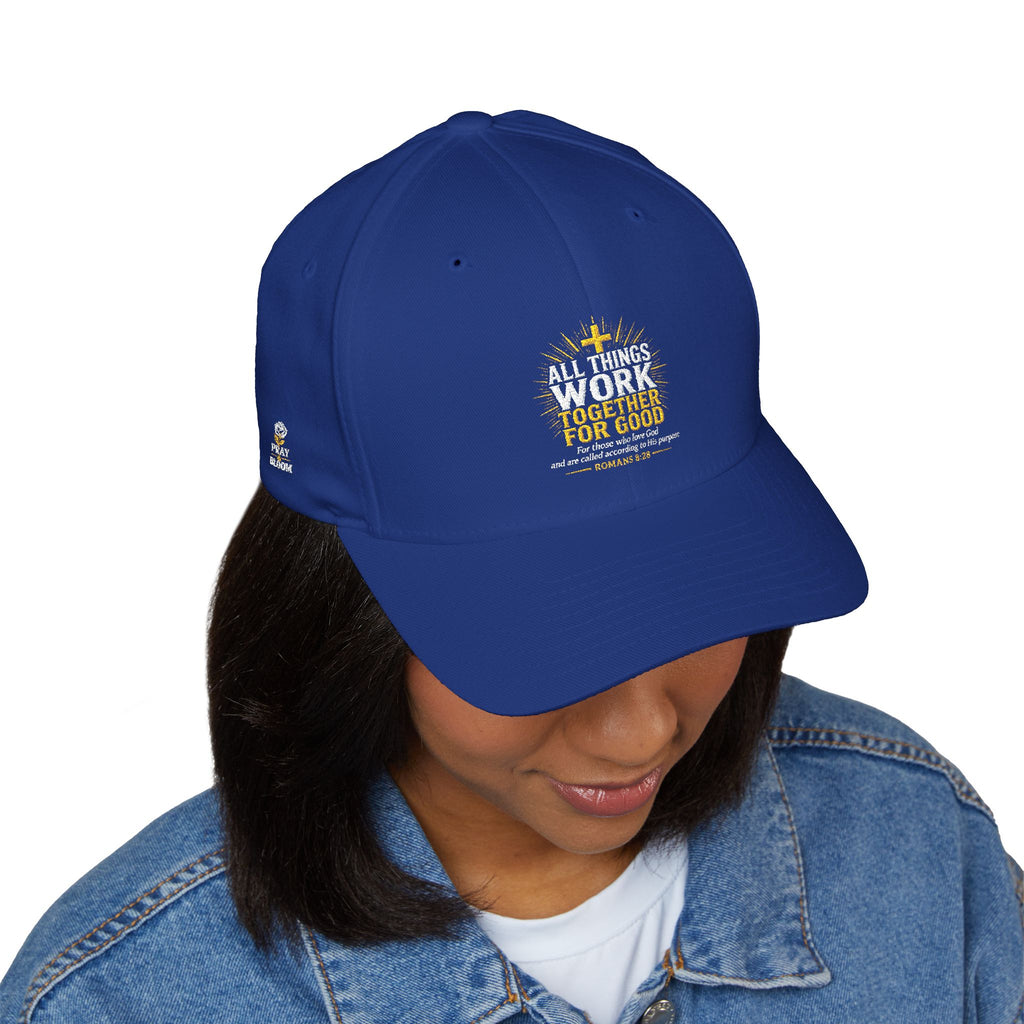 All Things Work Together for Good Christian Hat | Romans 8:28 | Pray & Bloom