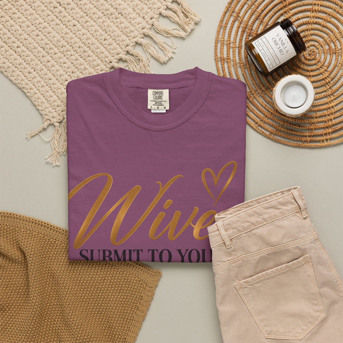 Wives Submit to Your Husbands Christian Marriage T-Shirt | Ephesians 5:22 | Pray & Bloom
