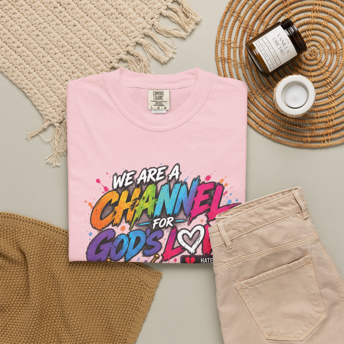 Channel for God's Love Christian T-Shirt | 1 John 4:7-8 | Pray & Bloom