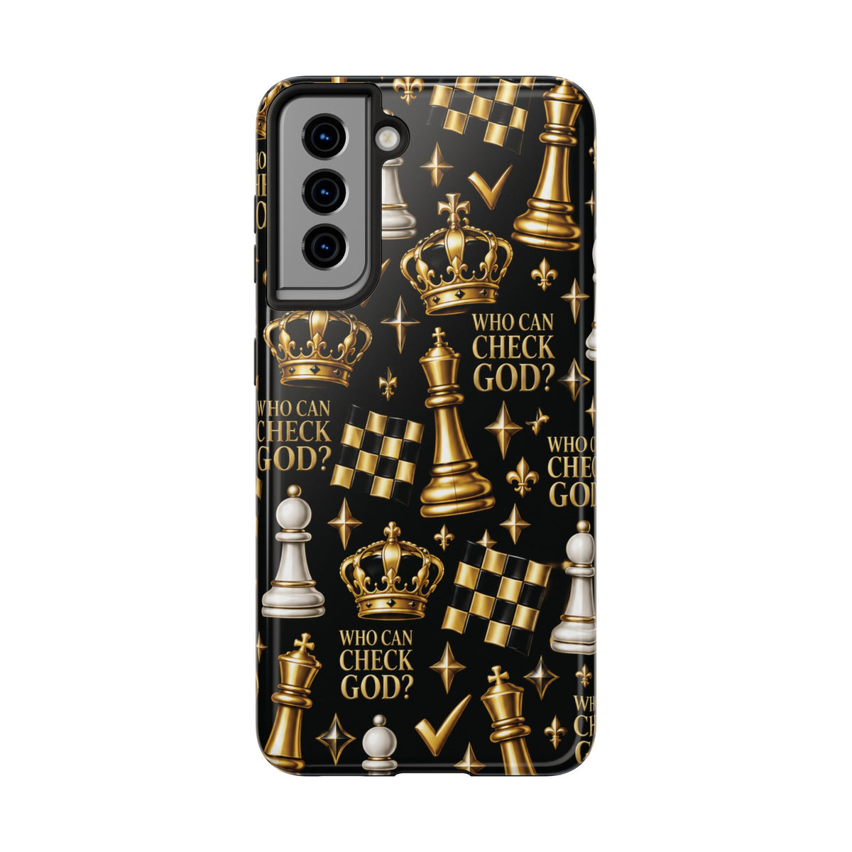 Who Can Check God? Faith Chess Tough Phone Case | Pray & Bloom