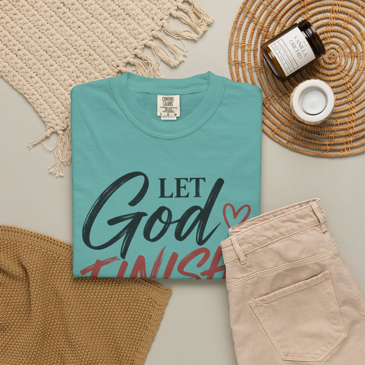Let God Finish Writing Your Story Christian T-Shirt | Pray & Bloom