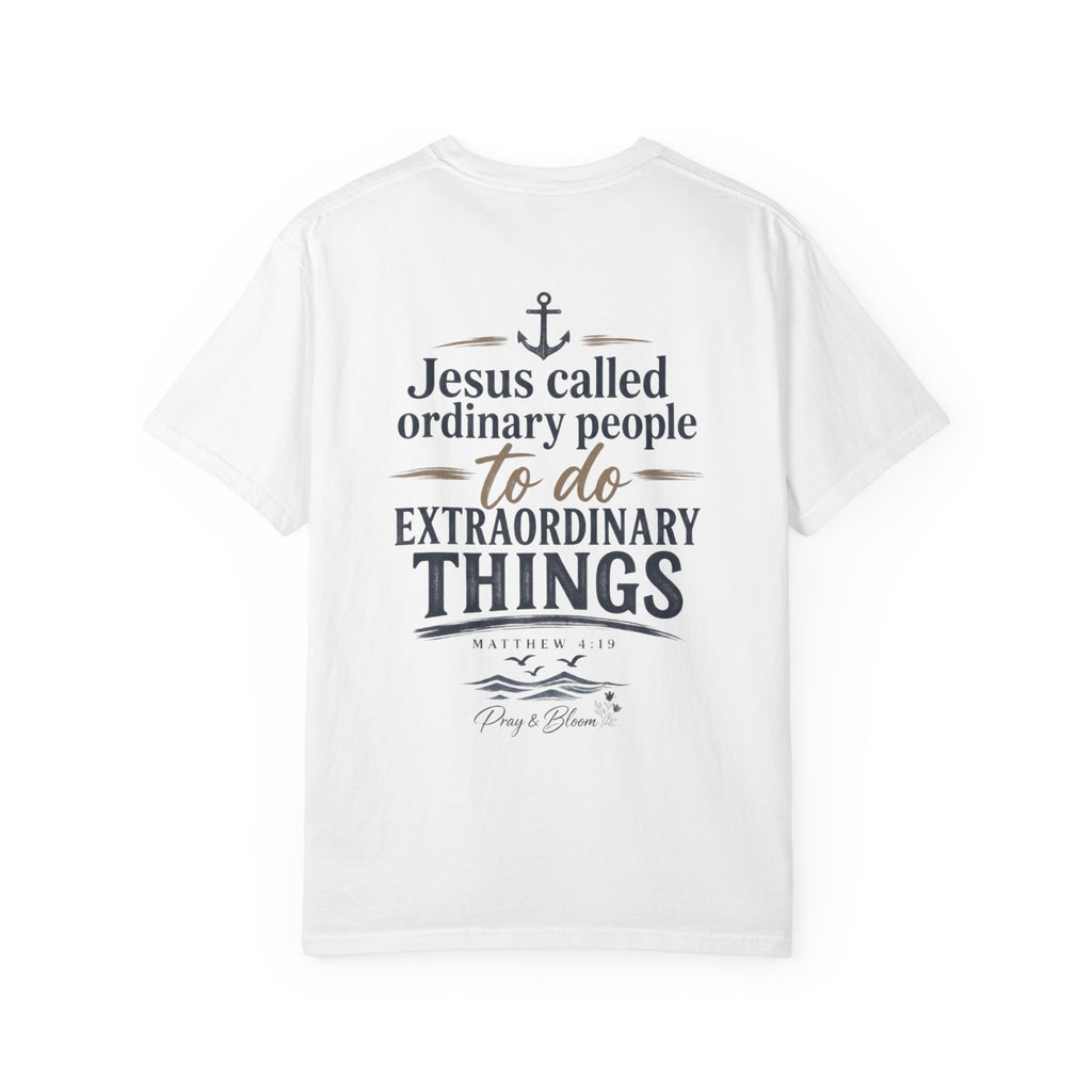 Fisher of Men Christian T-Shirt| Matthew 4:19| Pray & Bloom