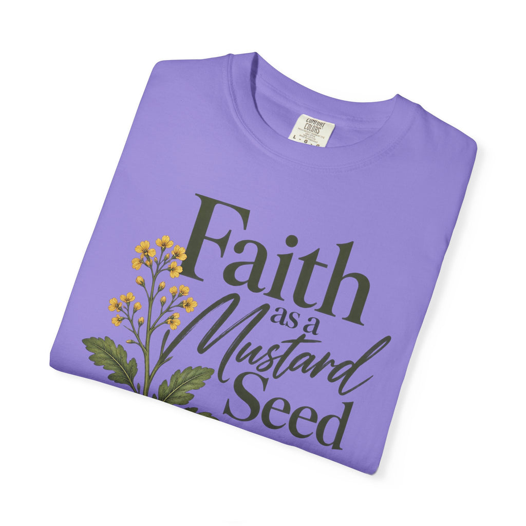 Faith as a Mustard Seed Christian T-Shirt | Matthew 17:20 | Pray & Bloom