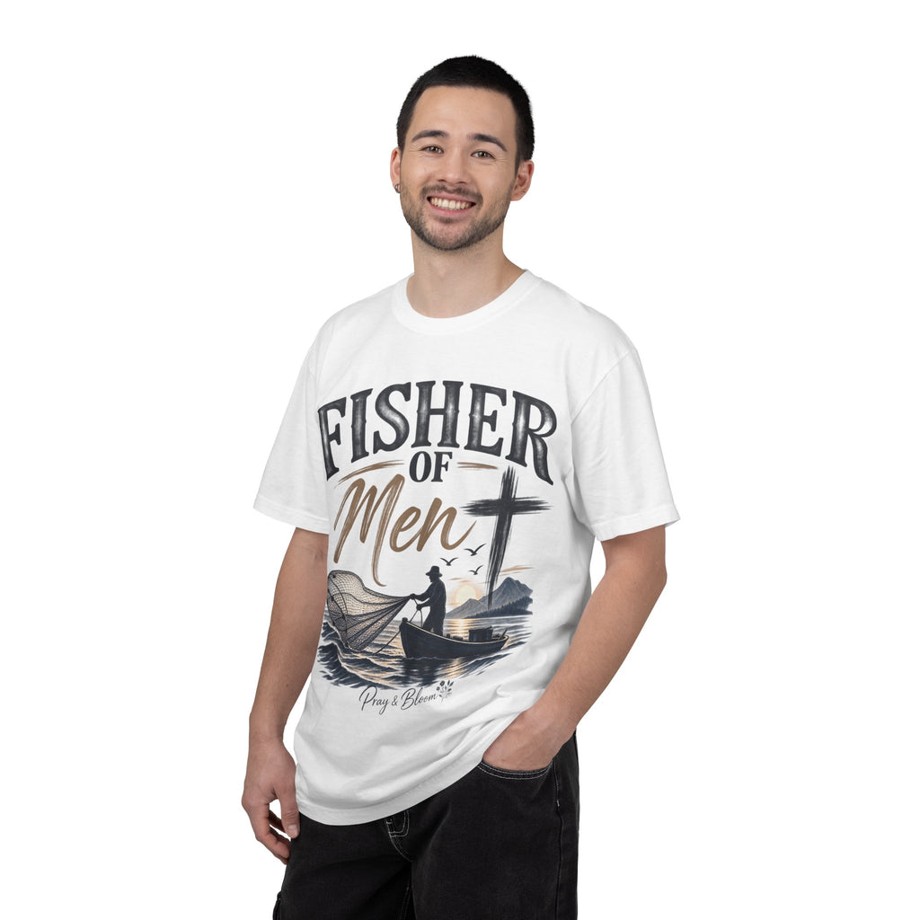 Fisher of Men Christian T-Shirt| Matthew 4:19| Pray & Bloom