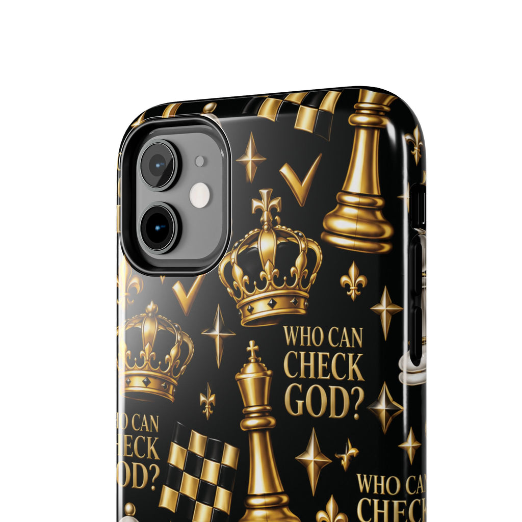 Who Can Check God? Faith Chess Tough Phone Case | Pray & Bloom
