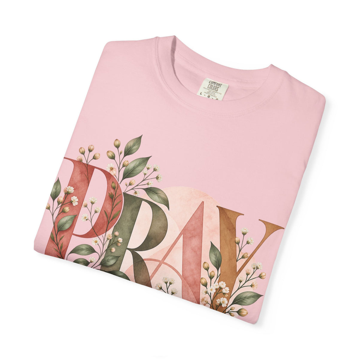 PRAY Botanical Christian T-Shirt | Faith-Inspired Floral Tee | Pray & Bloom