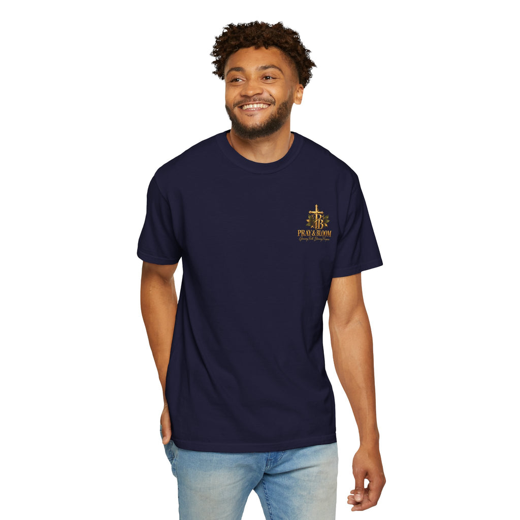 Run With Patience Christian T-Shirt | Hebrews 12:1 Endurance Faith Tee | Pray & Bloom