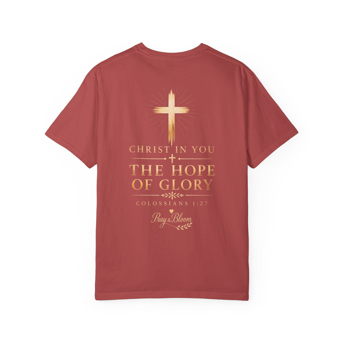 The Mystery - Hidden in Christ Revealed by Faith | Colossians 2:2-3 Christian T- Shirt | Pray & Bloom