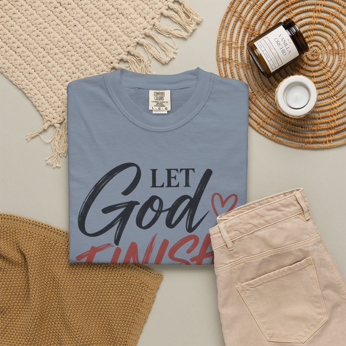 Let God Finish Writing Your Story Christian T-Shirt | Pray & Bloom