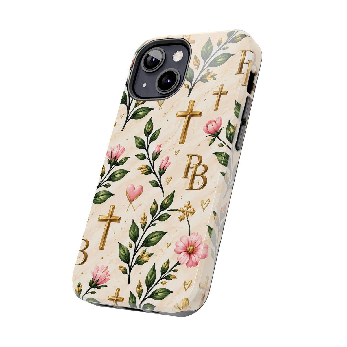 Pray & Bloom Christian Tough Phone Case | Floral Cross Faith Case