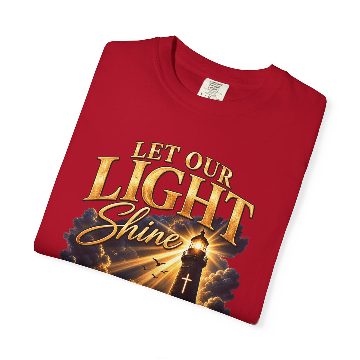 Let Your Light Shine Christian T-Shirt | Matthew 5:16 Faith Tee | Pray & Bloom