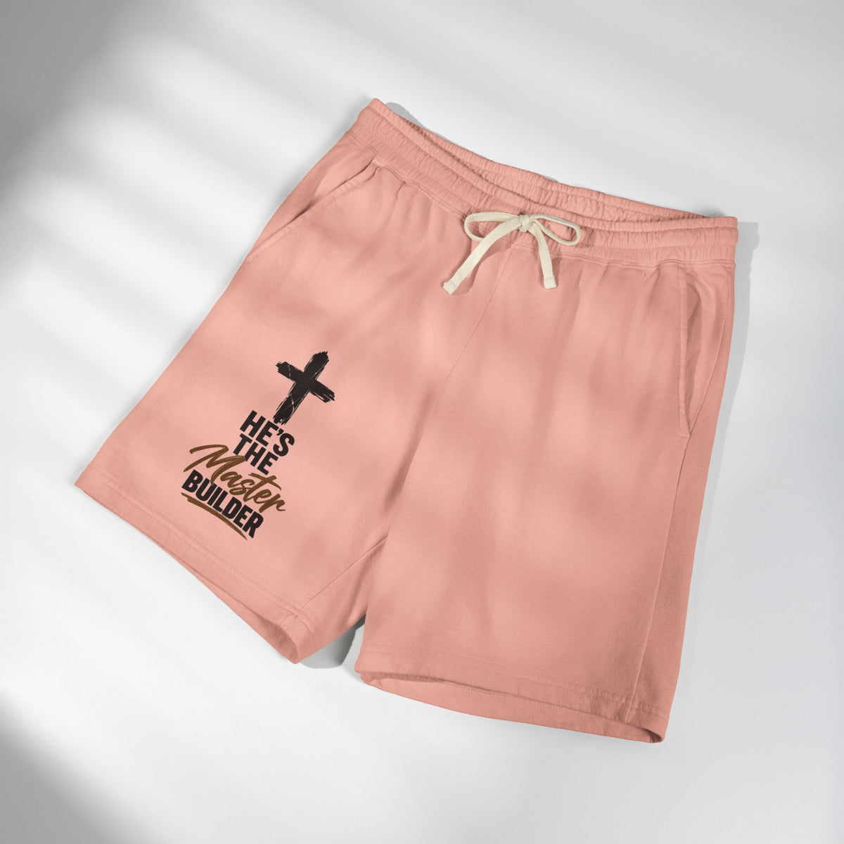 He’s the Master Builder Christian Sweat Shorts | Pray & Bloom