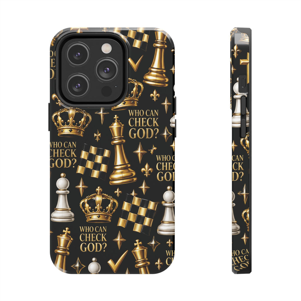 Who Can Check God? Faith Chess Tough Phone Case | Pray & Bloom