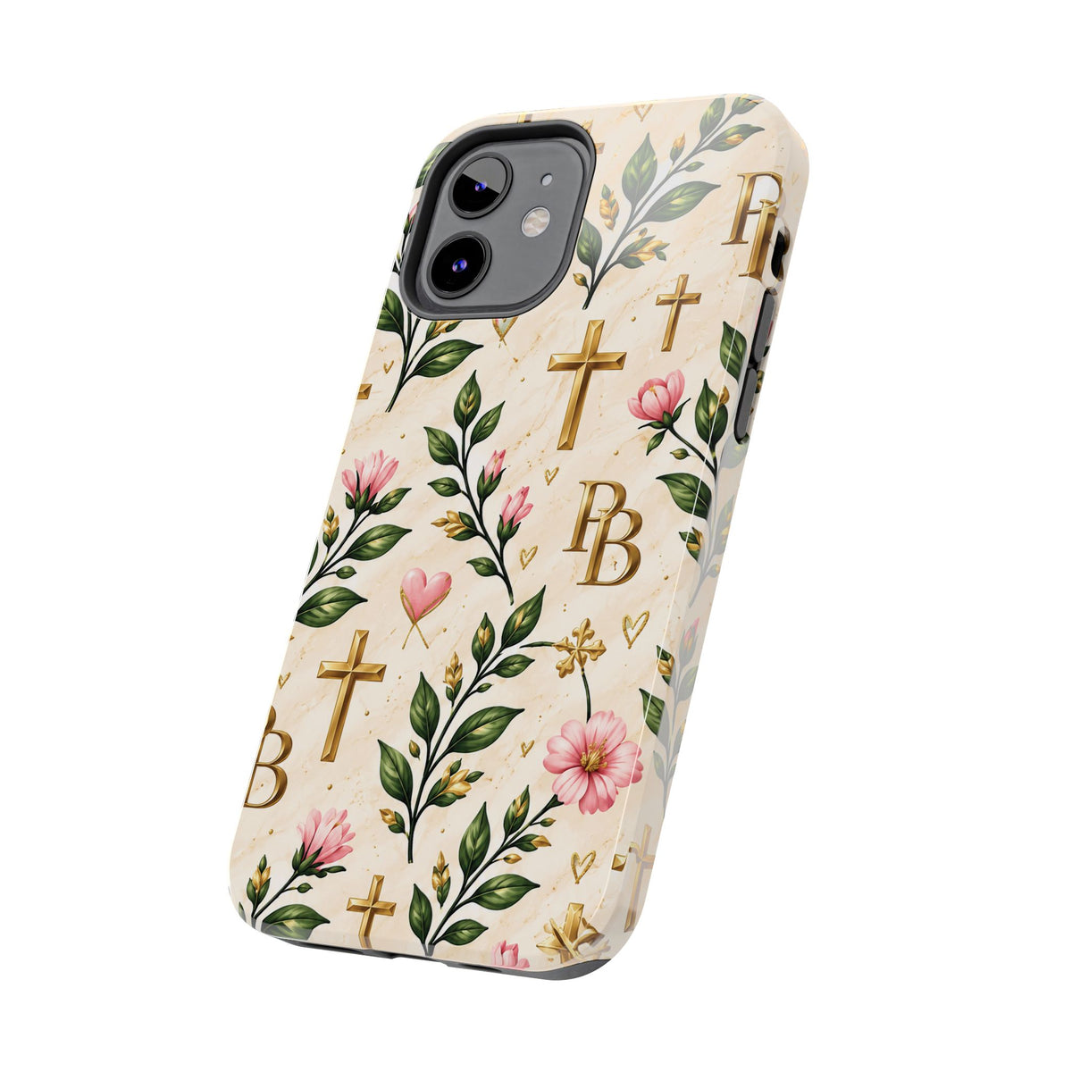 Pray & Bloom Christian Tough Phone Case | Floral Cross Faith Case