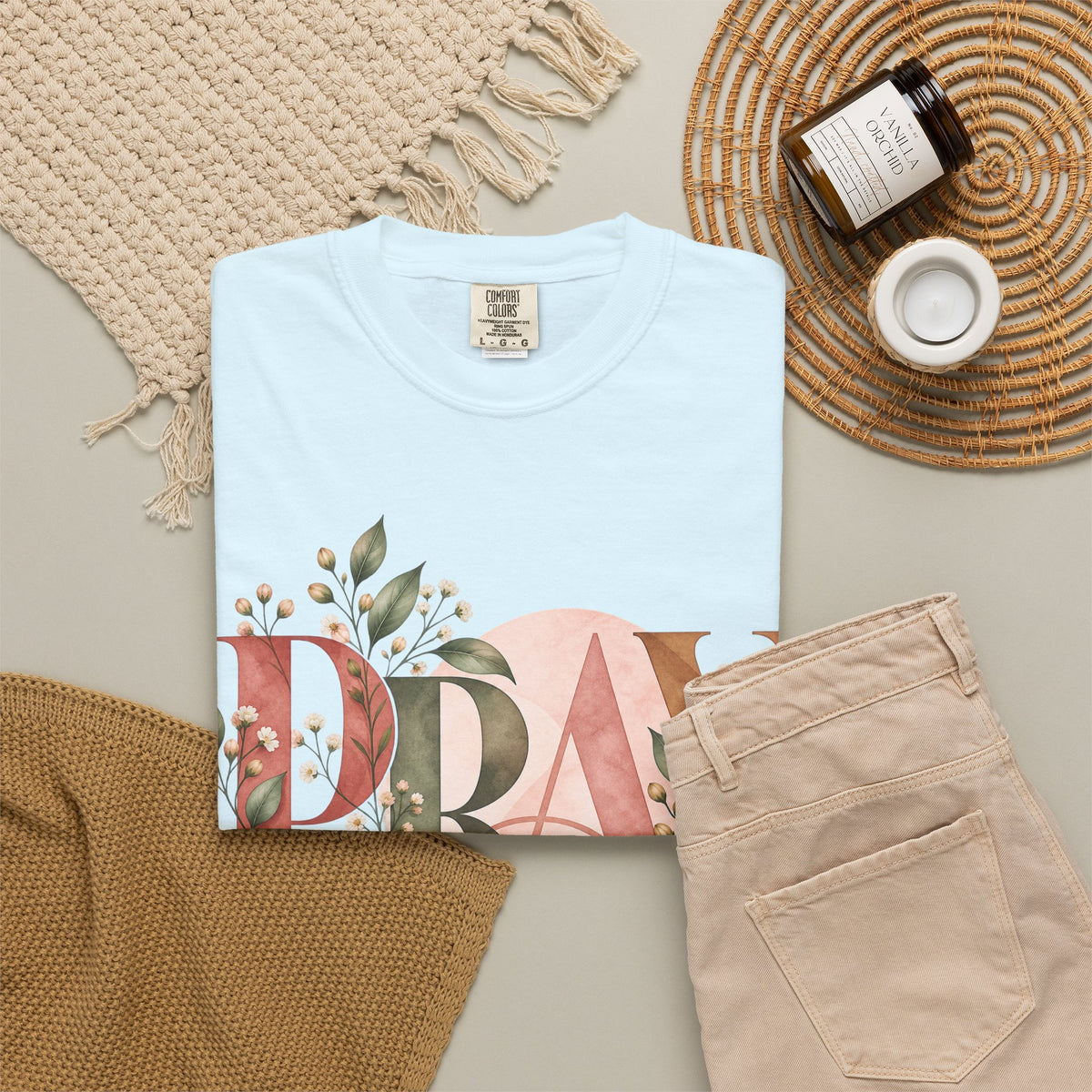 PRAY Botanical Christian T-Shirt | Faith-Inspired Floral Tee | Pray & Bloom