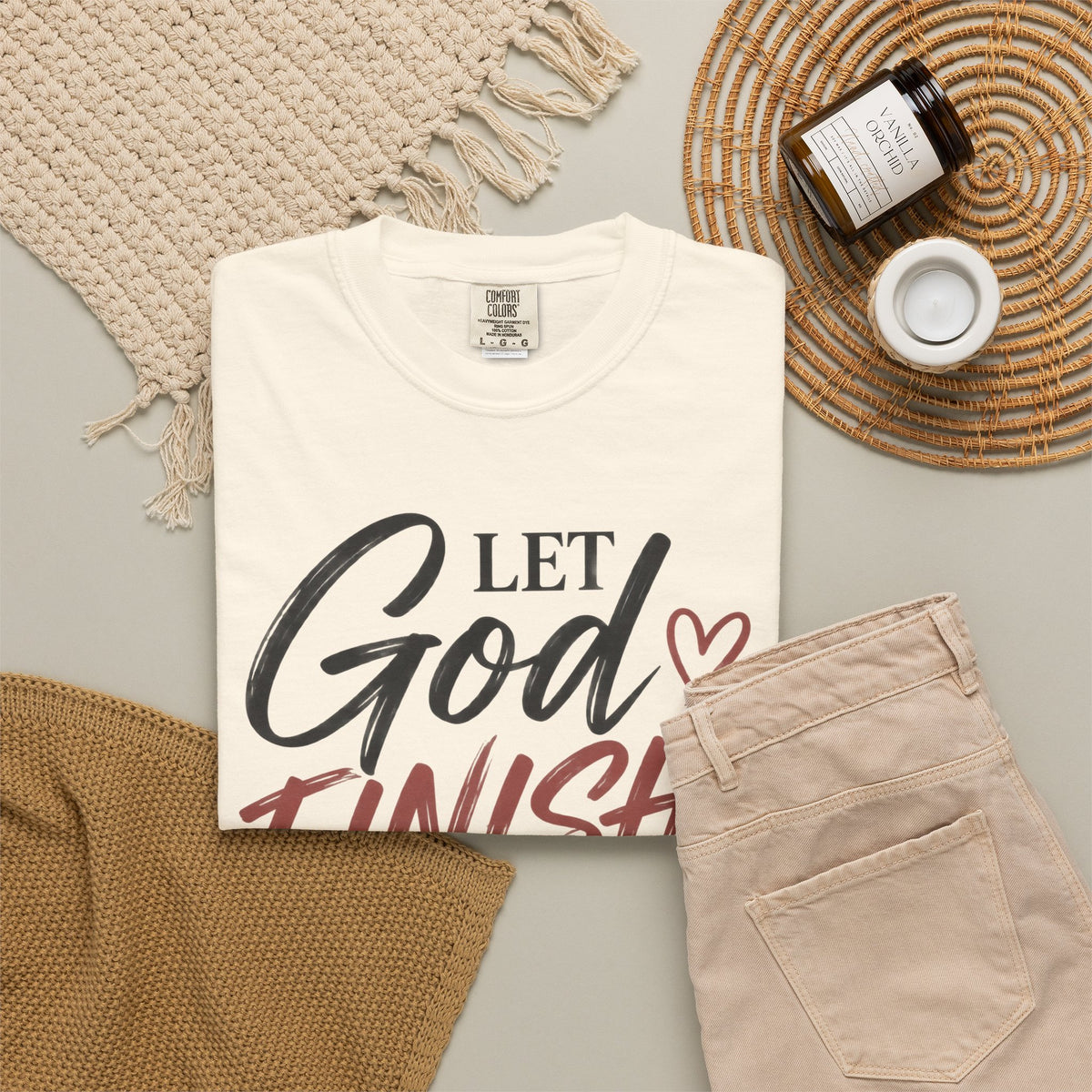 Let God Finish Writing Your Story Christian T-Shirt | Pray & Bloom