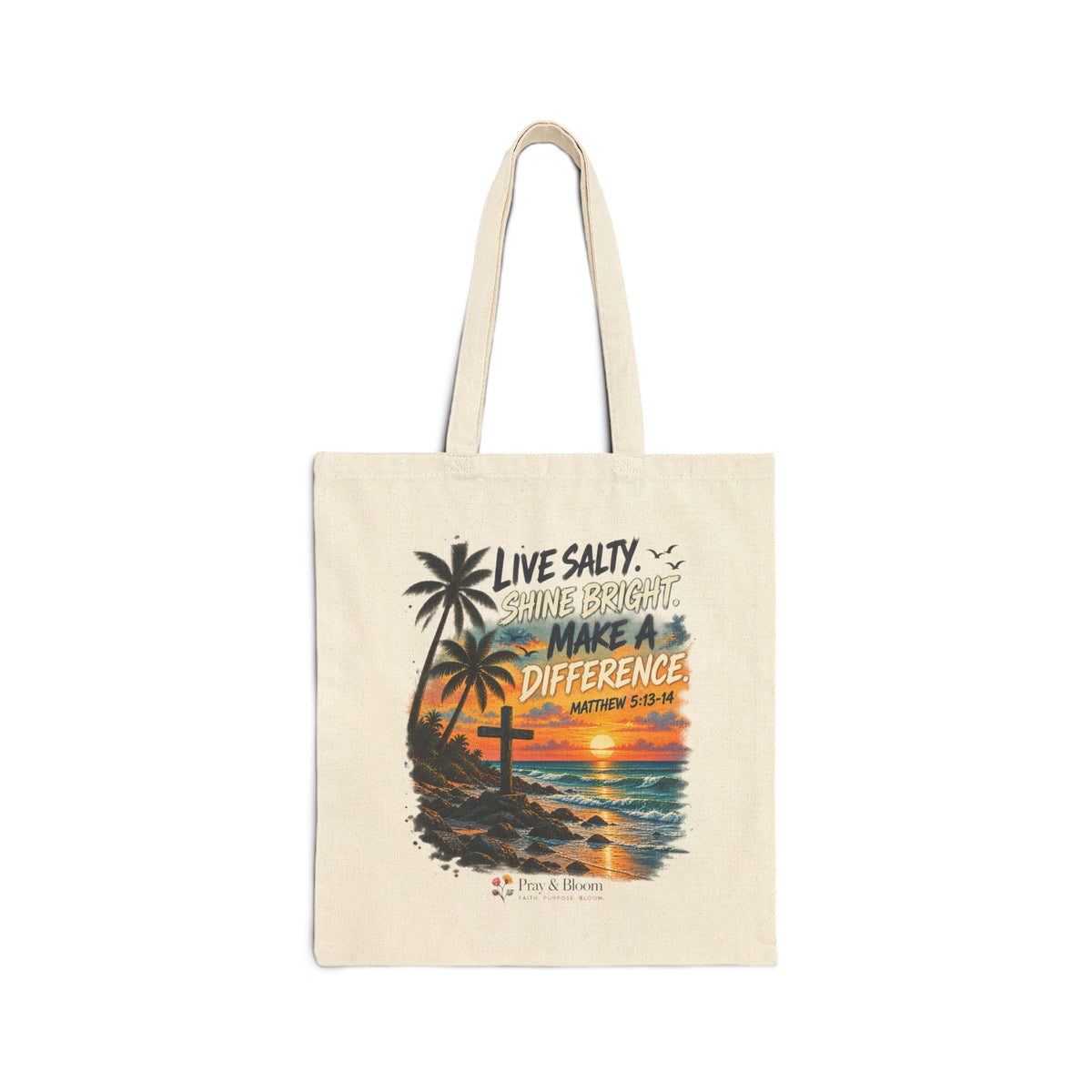 Salt of the World Christian Tote Bag | Matthew 5:13–14 Faith Bag | Pray & Bloom