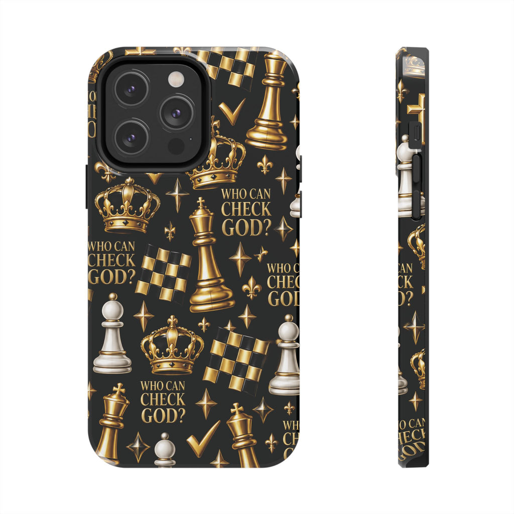 Who Can Check God? Faith Chess Tough Phone Case | Pray & Bloom