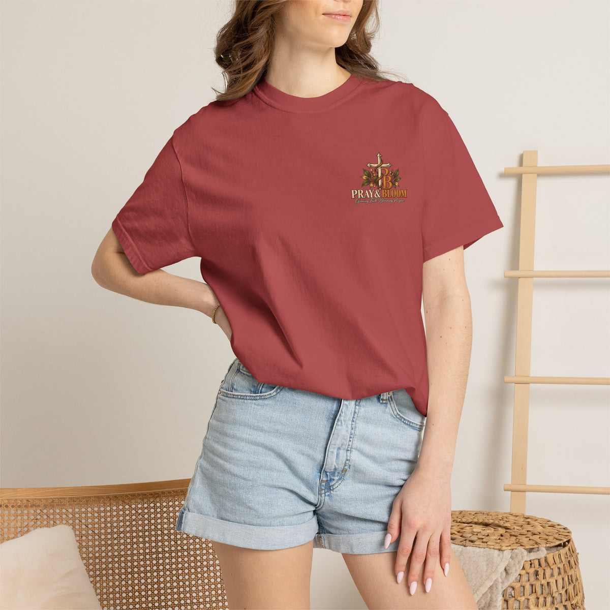 Grounded and Rooted in Him Christian T- Shirt | Pray & Bloom