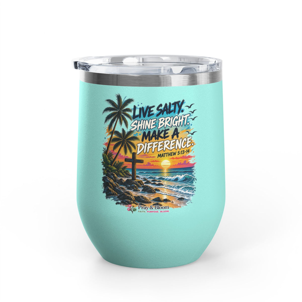 Salt of the World Christian Tumbler | Matthew 5:13–14 Travel Cup | Pray & Bloom
