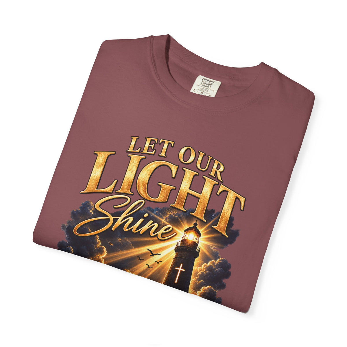 Let Your Light Shine Christian T-Shirt | Matthew 5:16 Faith Tee | Pray & Bloom