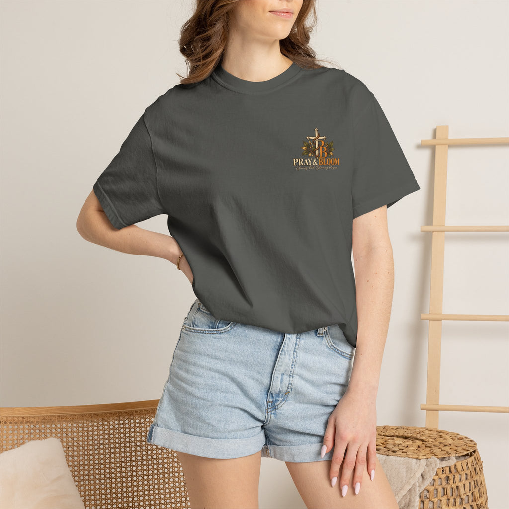 Grounded and Rooted in Him Christian T- Shirt | Pray & Bloom