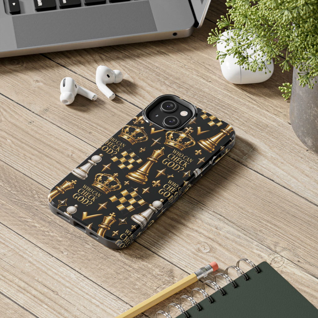 Who Can Check God? Faith Chess Tough Phone Case | Pray & Bloom