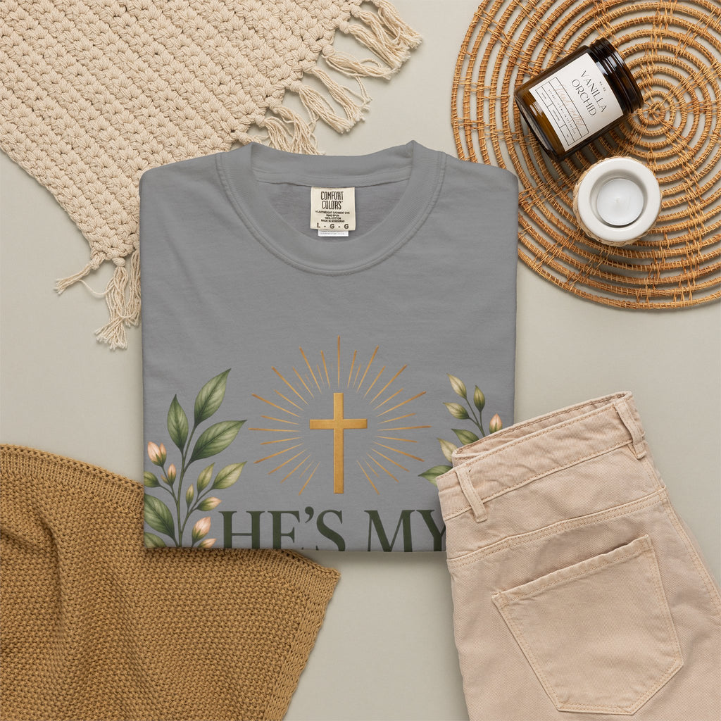He’s My Healer Christian T-Shirt | Isaiah 53:5 | Pray & Bloom