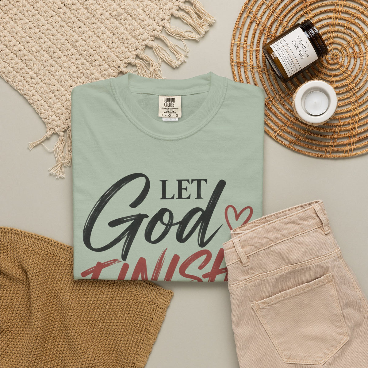 Let God Finish Writing Your Story Christian T-Shirt | Pray & Bloom