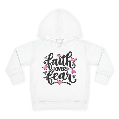 Faith Over Fear Kids Hoodie | Christian Toddler Pullover | Pray & Bloom