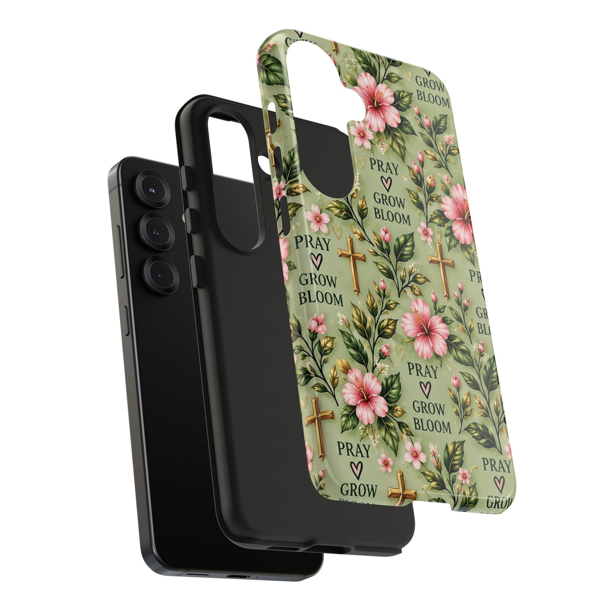 Pray Grow Bloom Christian Phone Case | Floral Faith Case | Pray & Bloom