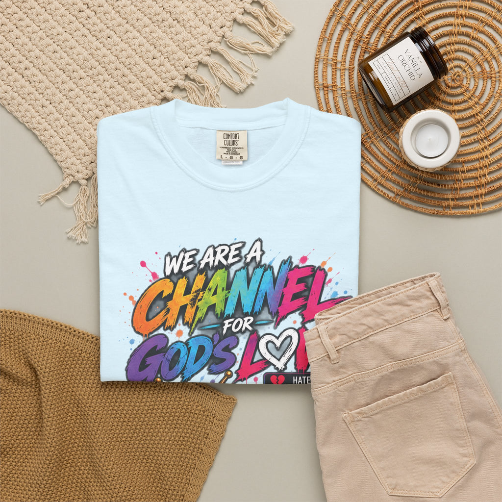 Channel for God's Love Christian T-Shirt | 1 John 4:7-8 | Pray & Bloom