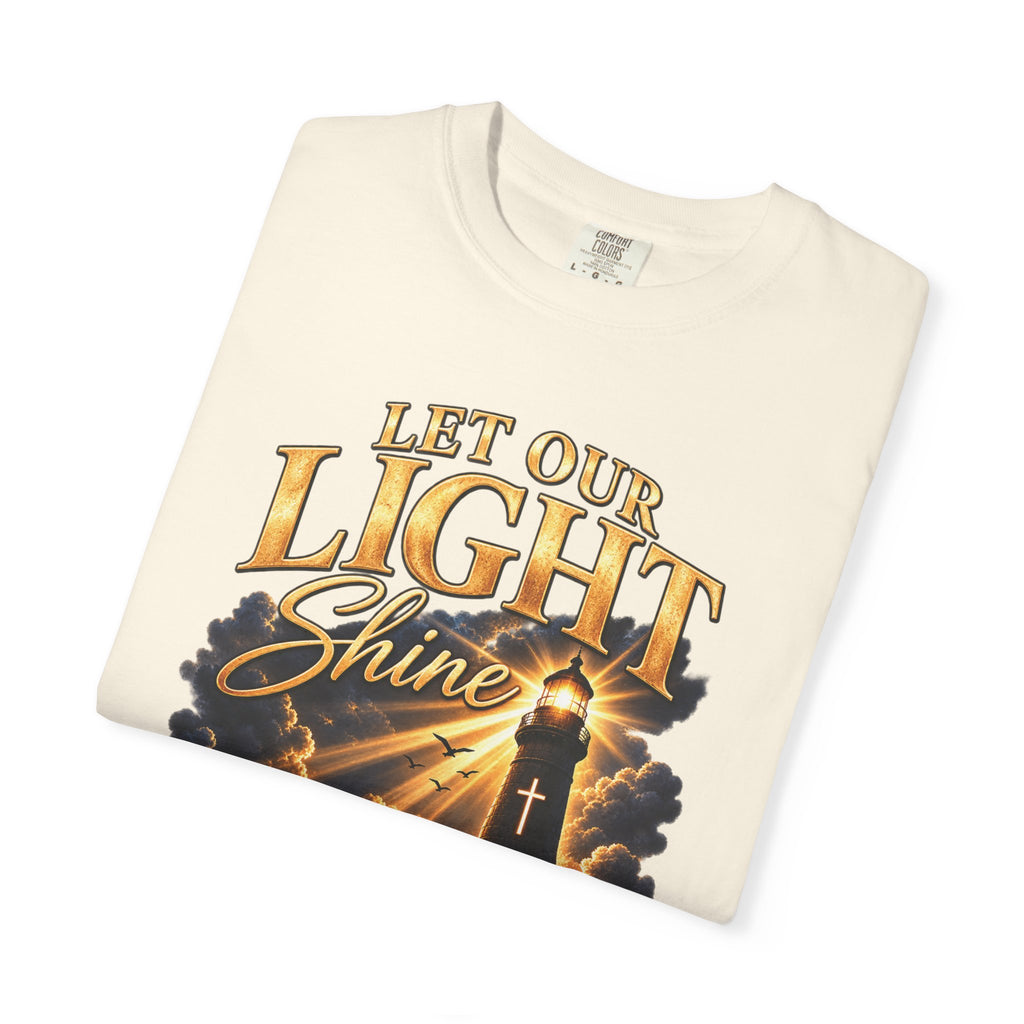 Let Your Light Shine Christian T-Shirt | Matthew 5:16 Faith Tee | Pray & Bloom