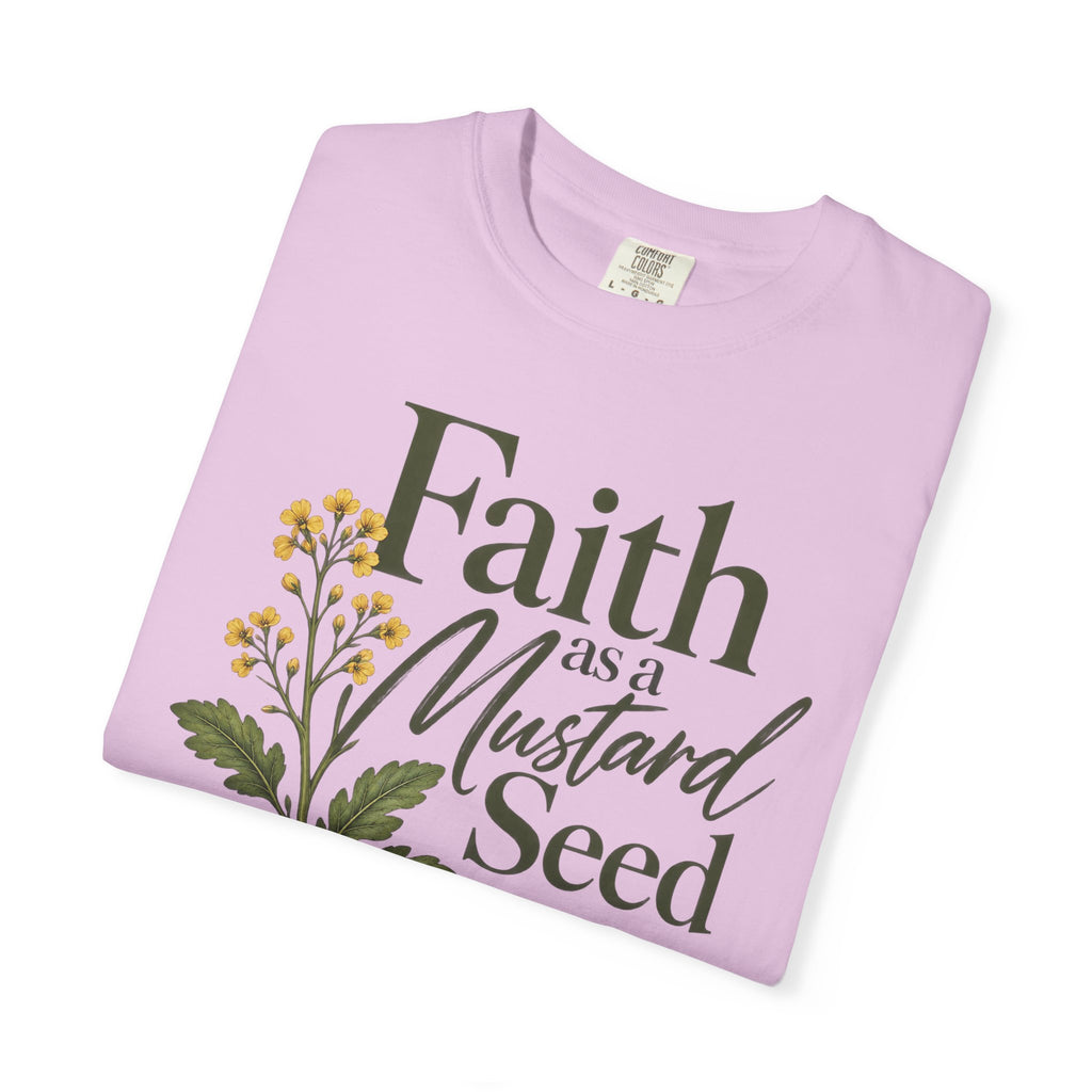 Faith as a Mustard Seed Christian T-Shirt | Matthew 17:20 | Pray & Bloom