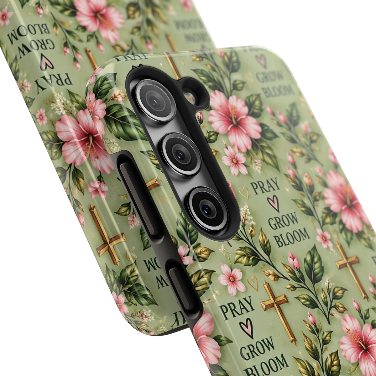 Pray Grow Bloom Christian Phone Case | Floral Faith Case | Pray & Bloom