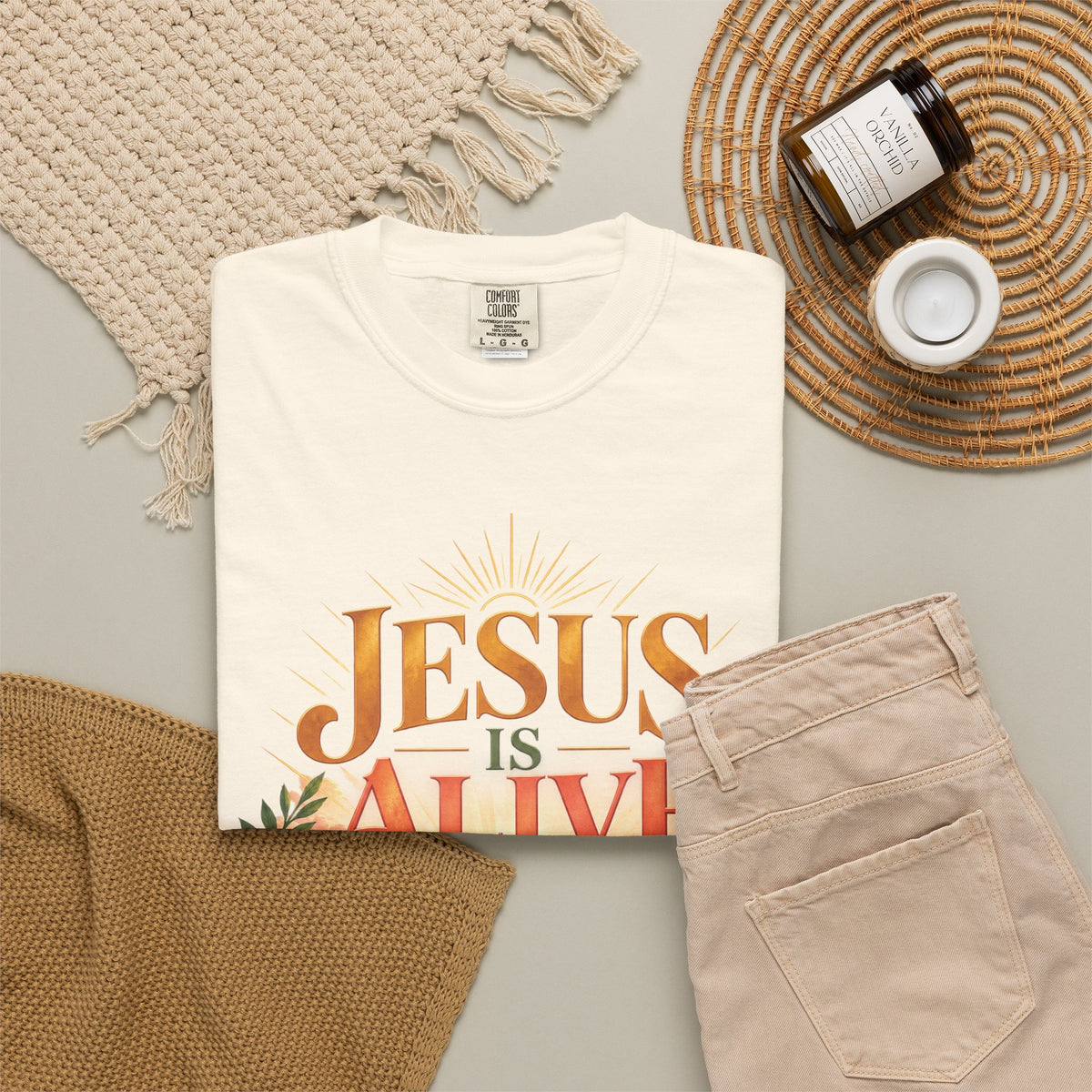 Jesus Is Alive Christian T-Shirt | Resurrection Faith Tee | Pray & Bloom