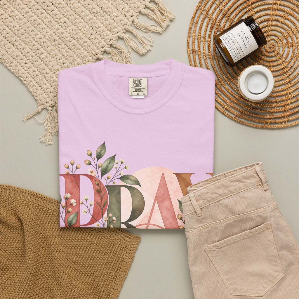 PRAY Botanical Christian T-Shirt | Faith-Inspired Floral Tee | Pray & Bloom