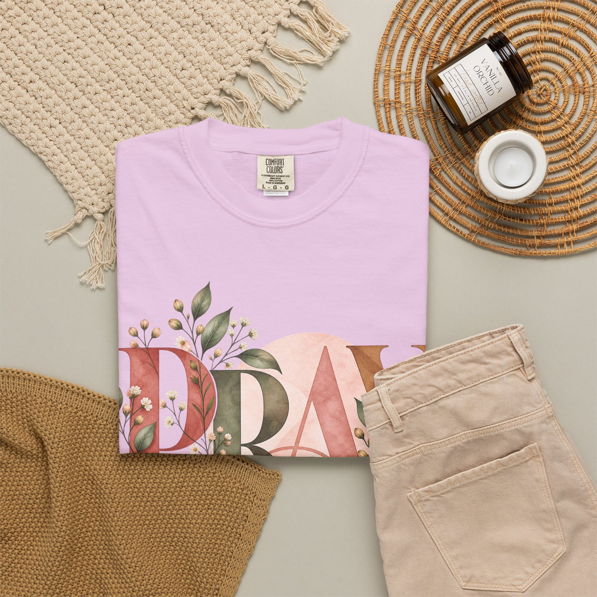 PRAY Botanical Christian T-Shirt | Faith-Inspired Floral Tee | Pray & Bloom