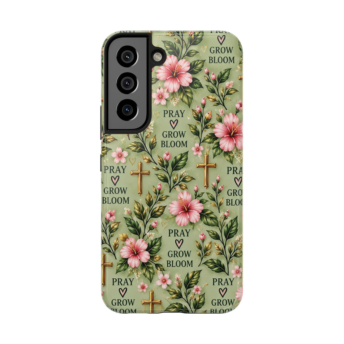 Pray Grow Bloom Christian Phone Case | Floral Faith Case | Pray & Bloom