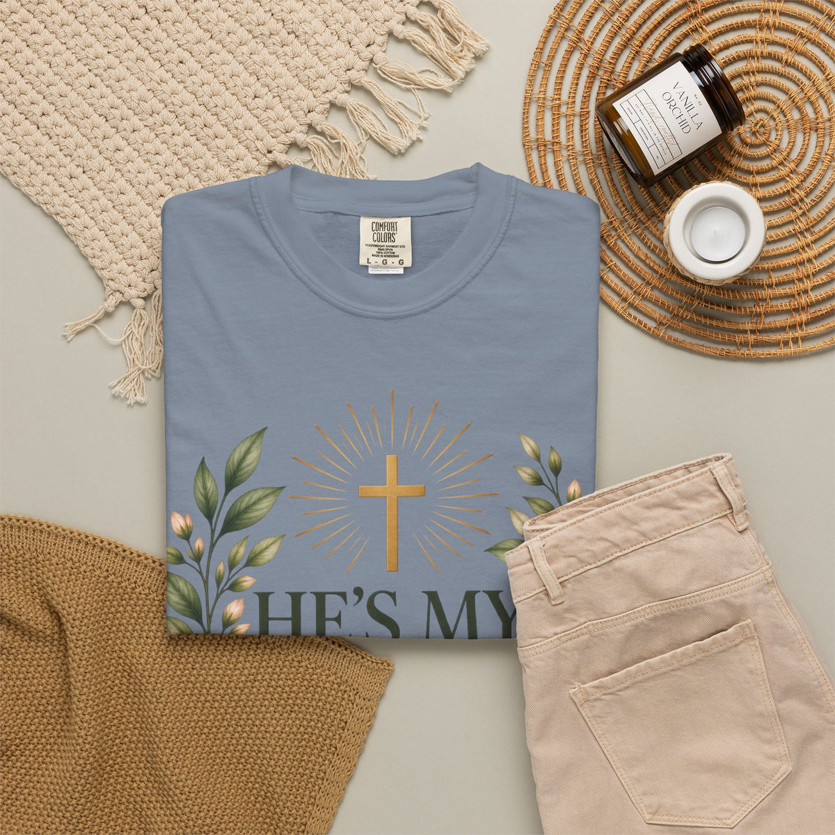 He’s My Healer Christian T-Shirt | Isaiah 53:5 | Pray & Bloom