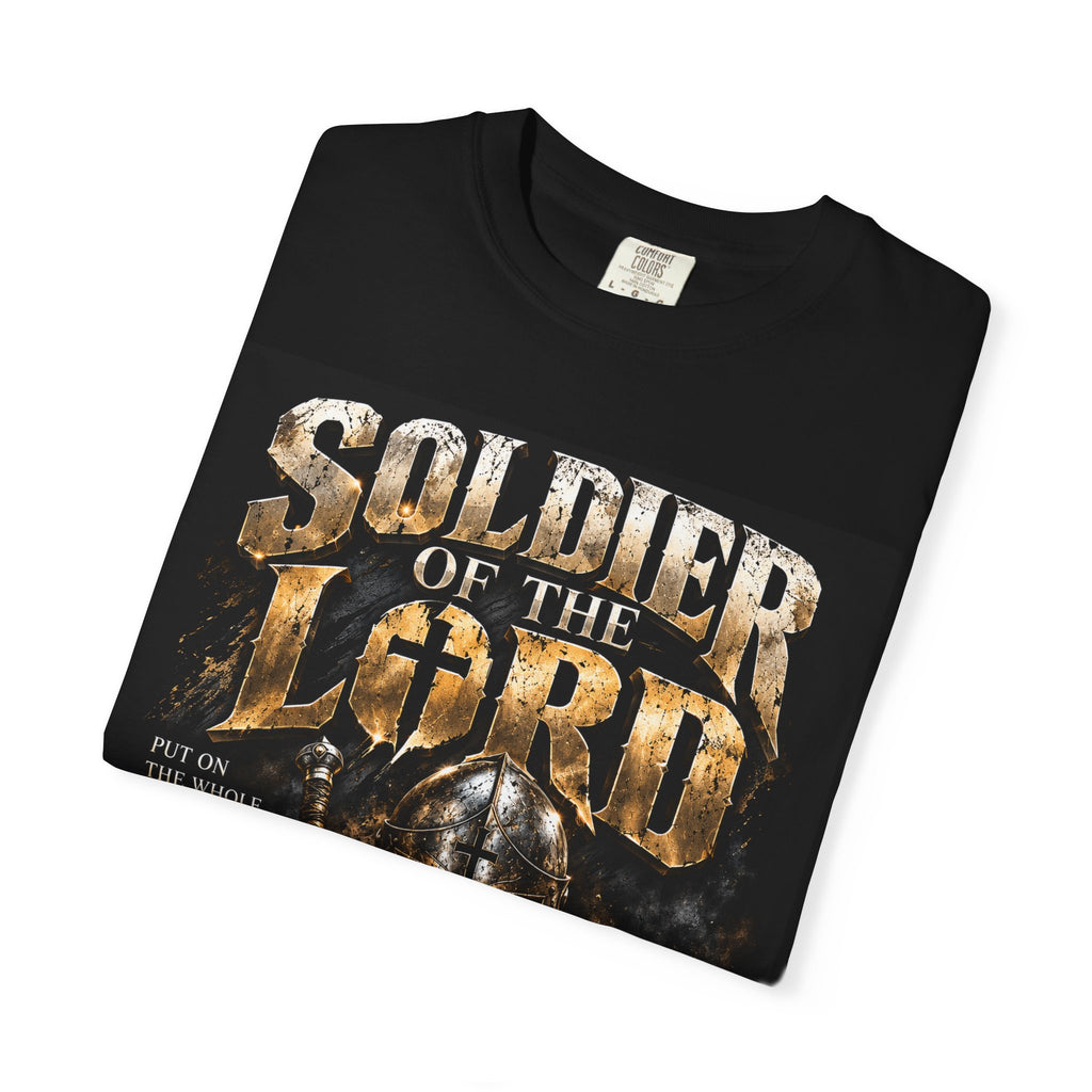 Soldier of the Lord Christian T-Shirt | Ephesians 6:10–11 | Armor of God | Pray & Bloom