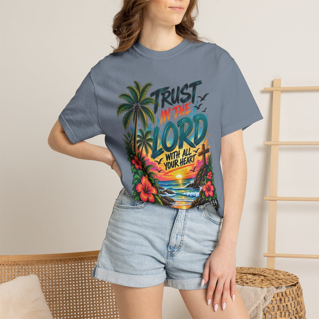 He Will Make Your Paths Straight Christian T-Shirt | Proverbs 3:5–6 | Pray & Bloom