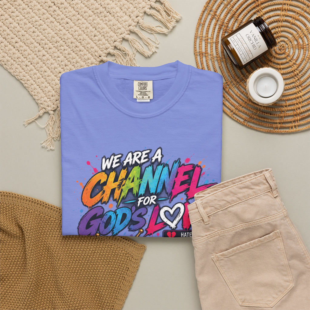 Channel for God's Love Christian T-Shirt | 1 John 4:7-8 | Pray & Bloom