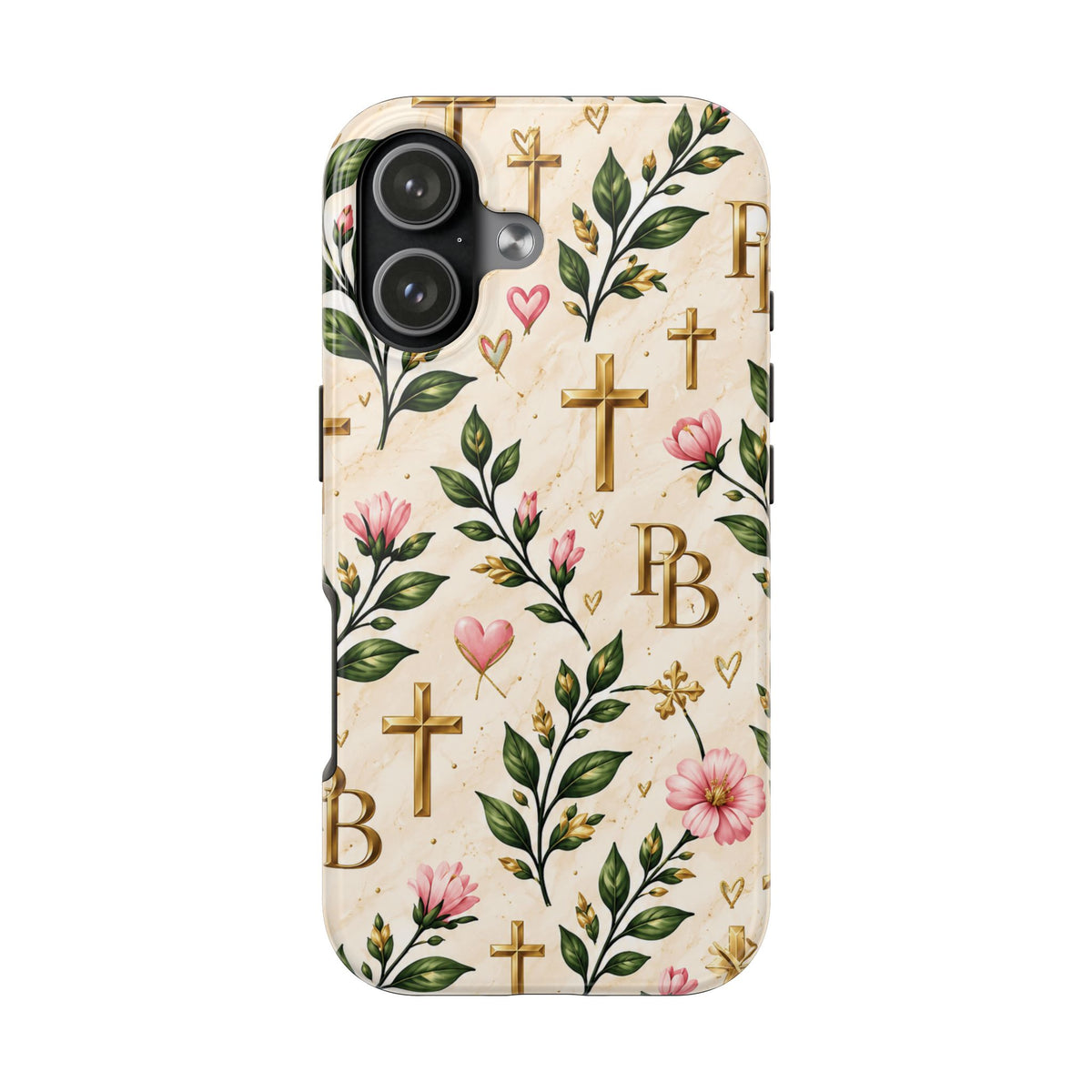 Pray & Bloom Christian Tough Phone Case | Floral Cross Faith Case