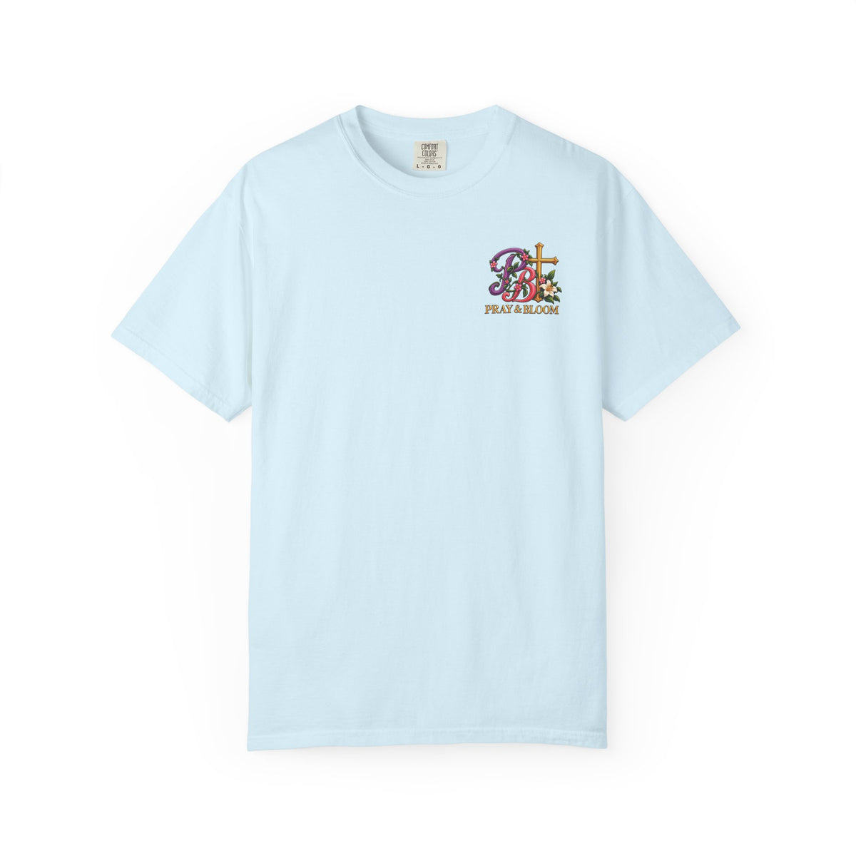 In His Hands Christian T-Shirt | Romans 8:28 Faith Tee | Every Thread Has a Purpose | Pray & Bloom
