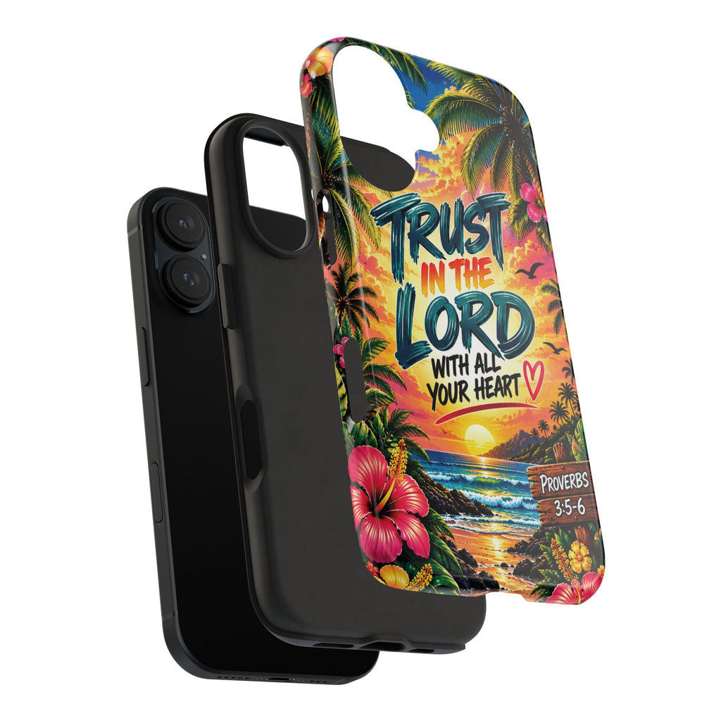 Trust in the Lord Christian Tough Phone Case | Proverbs 3:5–6 | Pray & Bloom
